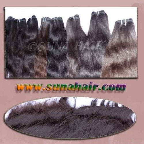 Good quality weft body wavy never shedding suna hair top hair ex