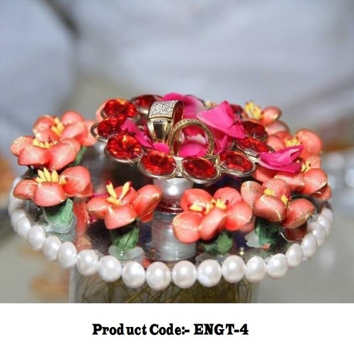 Pearl and Decorative Flower Engagement Tray