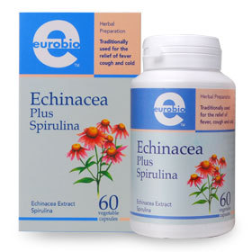 Echinacea Plus Spirulina Capsule - 60 White Capsules, Dietary Supplement | Immune Support, Nutrient Boost, Infection Recovery, Synergistic Blend