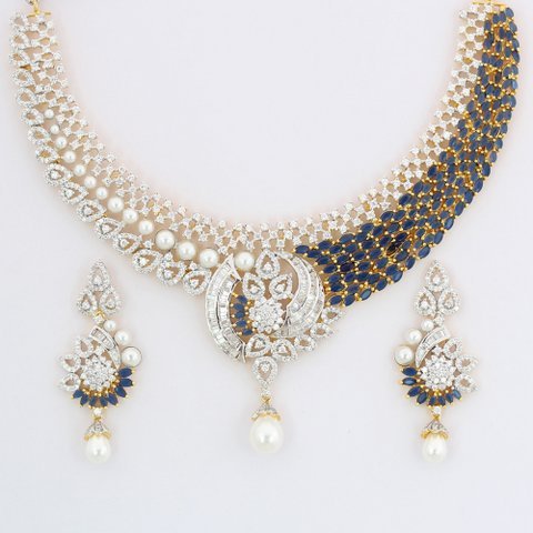 American Diamond Necklace Set