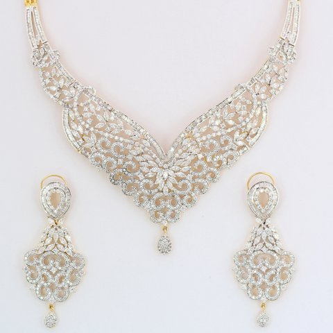 Exclusive American Diamond Necklace Set