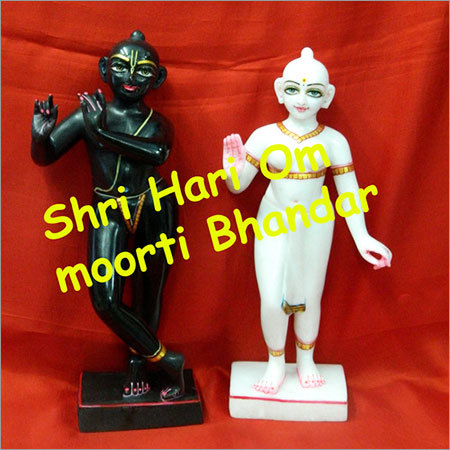 Marble Black Radha Krishna Statue