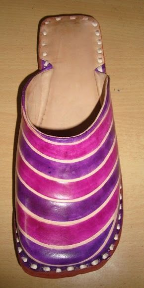 Purple Leather Half Shoe