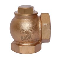 Bajaj Angle Check Valve - Hydraulic Medium Pressure, Golden Finish | Suitable For Gas, Oil, And Water With Above-ground And Underground Installation