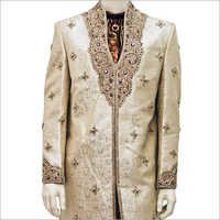 Off White Sherwani - Silk Blend, Slim Fit, Full Length | Elegant Design, Handcrafted Embroidery, Luxurious Look, Fine Finishing