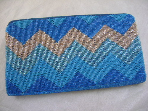 Beaded clutch bag