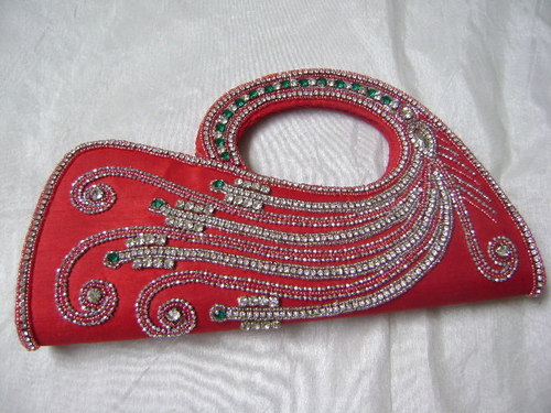 Beaded Red clutch purse