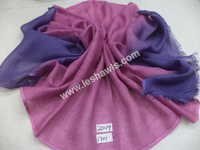Linen Stoles - 100% Fine Quality Linen 70x200 Cm, Ombre Shaded Pink & Blue Colors, Hand Made, Fringe Closure For Evening And Prayer Use
