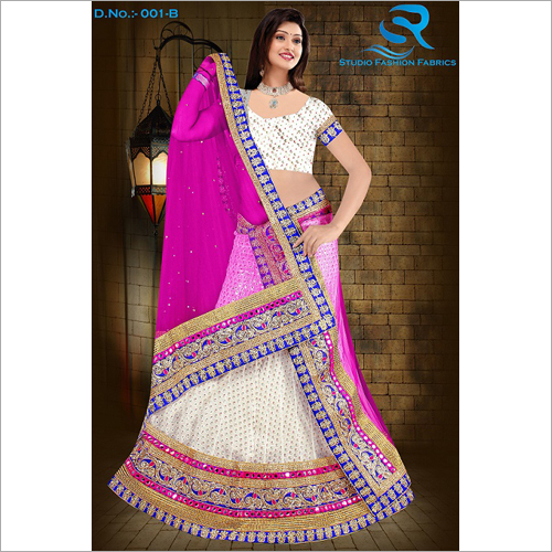 White Net Georgette Lehenga Choli