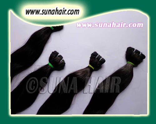 Straight weft natural hair tangle free indian hair