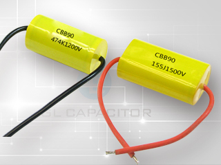 Axial Shape High voltage Metallized Polypropylene Film foil capacitor (CBB90)