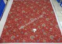 Red Hand Embroidered Bed Cover