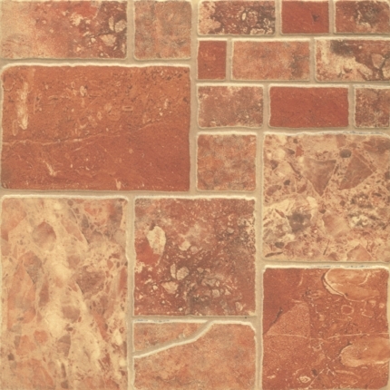 400x400 MM Ceramic Rustic Finish Floor Tiles - Reddish-Brown, Durable, Stylish, Easy Installation