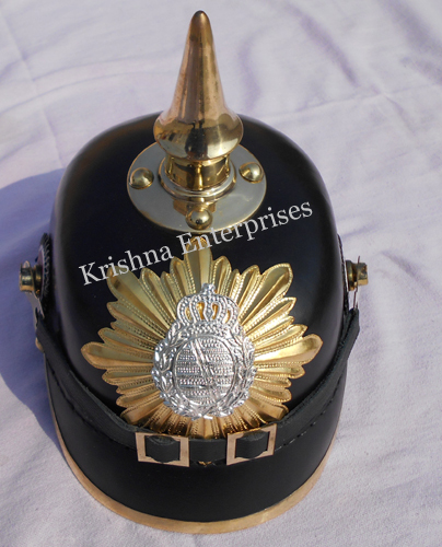 Star Badge Leather Helmet