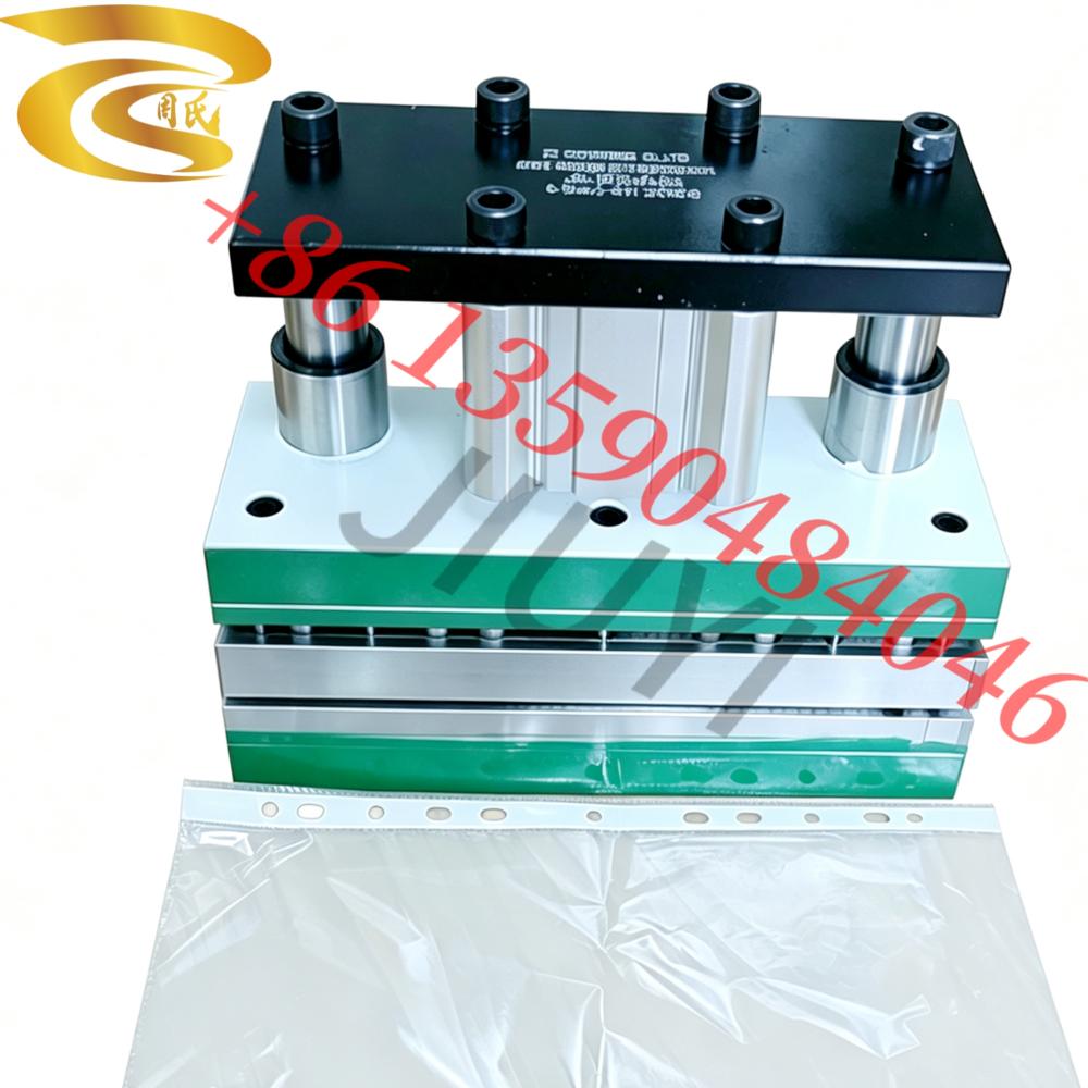 Eleven Holes Plastic Film Punching Machine - Color: Silver