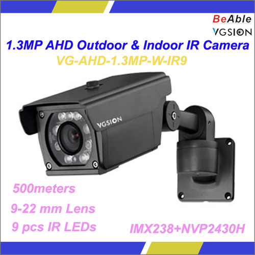 1.3MP Outdoor & Indoor 9 pcs IR LEDs Security Analog Waterproof Bullet AHD Camera