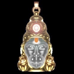 Hanuman Chalisa Darshan Pendant - Metal, Pendant Size, Gold | Spiritual, Protective, Auspicious, Durable, Polished Finish