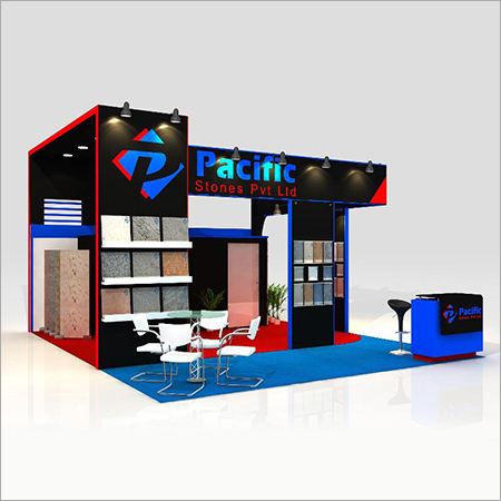 Exhibition Advertising Services - Aluminum, Variable Size, Blue | Custom Design, Modular Assembly, LED Lighting, High Impact, Lead Generation