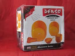 Denso - Melamine Orange Dinner Set, Microwave Dish Freezer Safe, Dishwasher Safe