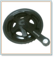 Bicycle Chain Wheel - PVC Spider, 1/2"x3/32" 36T, 125mm Crank, Grey/Black, Cottered/Cotterless, Durable and Reliable