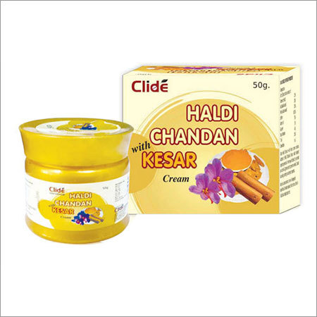 HALDI CHANDAN CREAM 50 GM - Natural Turmeric, Sandalwood, Saffron Blend, Yellow | Moisturizes, Antiseptic, Glow Enhancer, Wrinkle Reducer