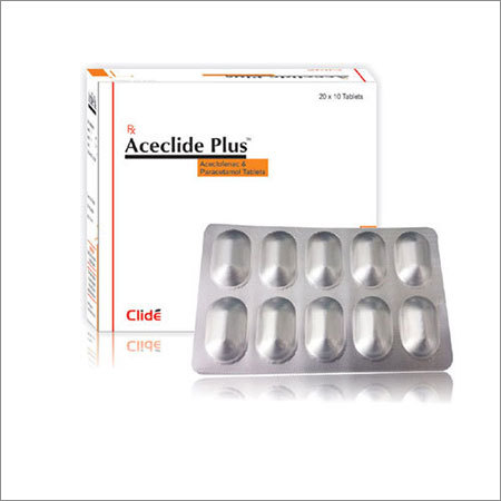 ACECLIDE PLUS TAB - Aceclofenac 100mg/Paracetamol 325mg Film Coated Tablets | Pain Relief, Inflammation Reduction, Dual Action