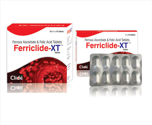 FERRICLIDE-XT - White Film Coated Tablet, Elemental Iron 100mg, Folic Acid 1.5mg | Iron Supplement, Deficiency Management