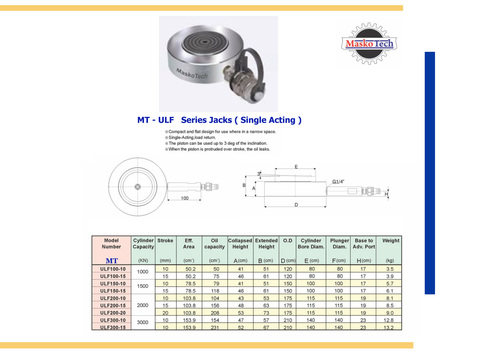 LOW HEIGHT TYPE FLAT CYLINDERS