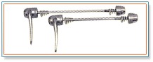 Quick Release For Hubs - Steel 5mm Front 121-130mm Rear 155-160mm, Silver Durable Design