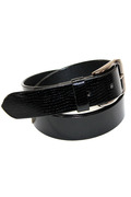 SHINY FORMAL BLACK LEATHER BELT 
