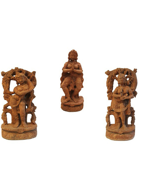 Red Stone Statue