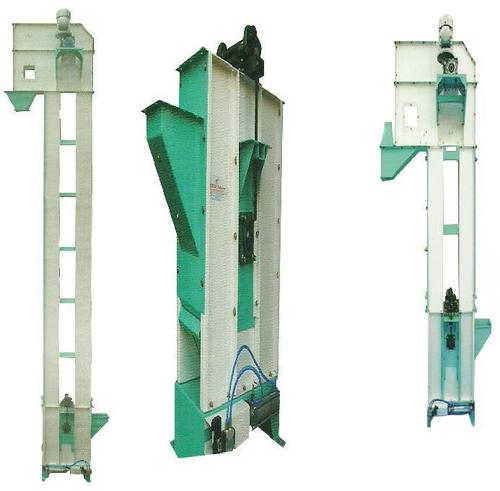 Vertical Bucket Elevator - Mild Steel Frame, 240 Voltage | Roller Conveyor Structure, Durable Design