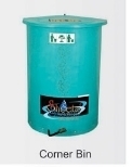 Corner Bins - Plastic 30x30x45 cm Teal, Foot Operated, Space Saving, Large Capacity