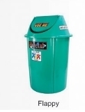 Flappy Bins - MS & SS Frame, 50-100 Litres, Green | Durable, Weatherproof, Flapping Lid, Easy Cleaning