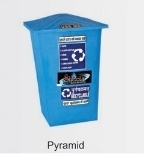 Pyramid Bins - Plastic 100 Litres Blue, Durable Weather Resistant Easy to Clean