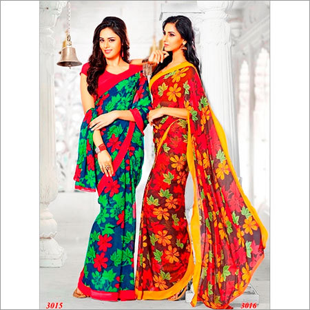 Floral Printed Sarees