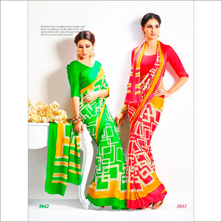 Printed Synthetic Sarees
