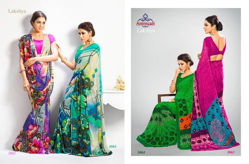 Georgette Printed Sarees