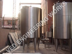 Silver Milk Storage Tanks