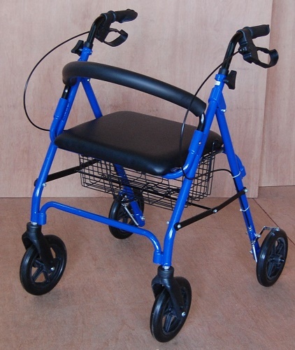 ROLLATOR with Seat, Backrest & Brakes