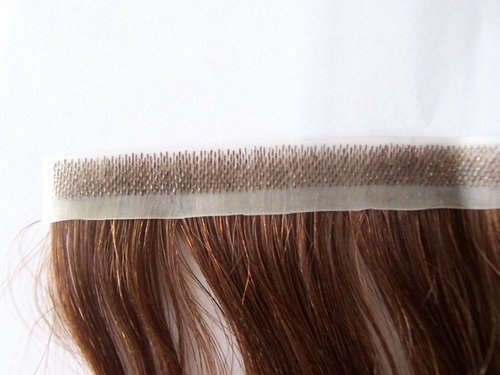 Skin weft hair