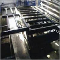 Unloading Lifting Table Of Mat From The Pressing Machine