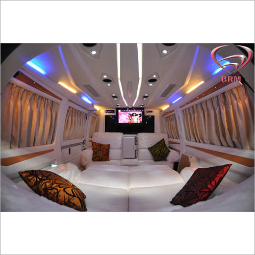 Crystalline - Leather & Wood, Customizable Dimensions | Luxury Travel, Comfort Seating, Entertainment System, Ambient Led Lighting