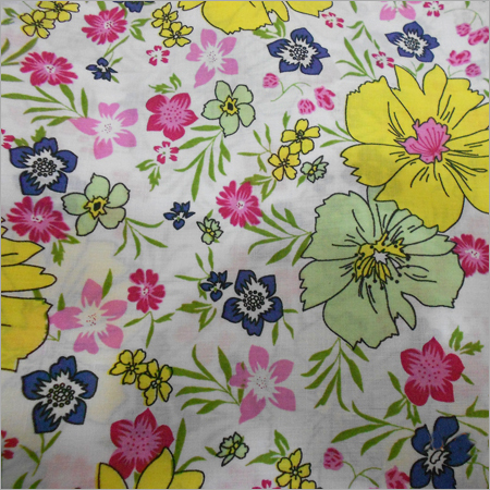 Flower Printed Cotton Fabric