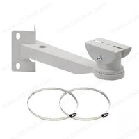 White Cctv Camera Pole Mount Bracket 1Ft