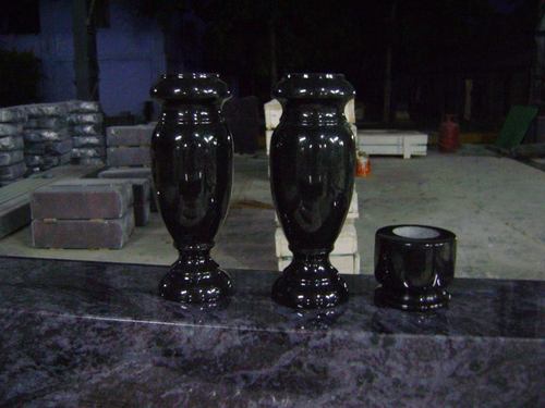 Black Granite Vases