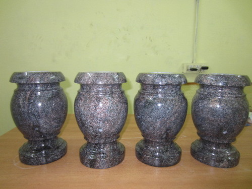 Imperial Gray Granite Vases