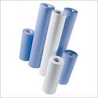 Hygiene Paper Rolls - 2 Ply, 10"/20" Width, White/blue, 40 Mtrs | High Absorbency, Soft Texture, Lightweight, Hygienic, Eco-friendly