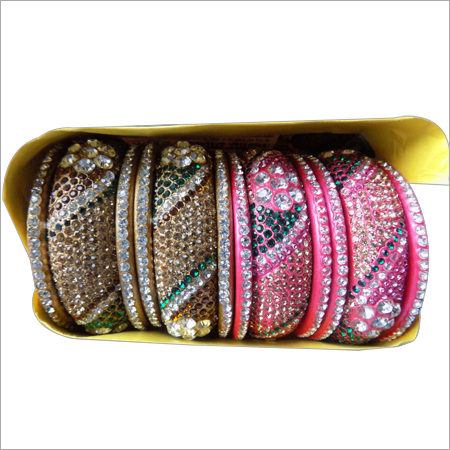 Stone Work Lac Bangles