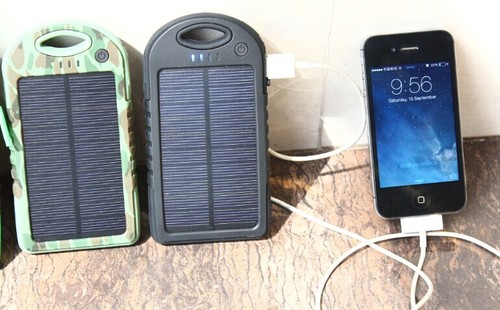 2014 rechargeable 5000mah solar power bank